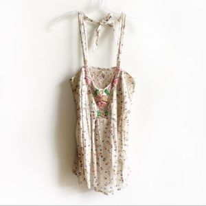 Free People beaded floral embellished tank